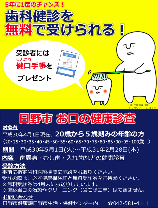 日野市お口の健康診査＜日野支部＞